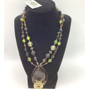 Treska Necklace Multi Strand Collar Boho Colorful Beaded Designer Necklace